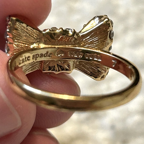 kate spade New York Rhinestone Bow Ring - Picture 3 of 3